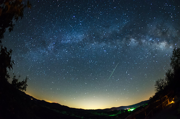 Meteor over Garner State park