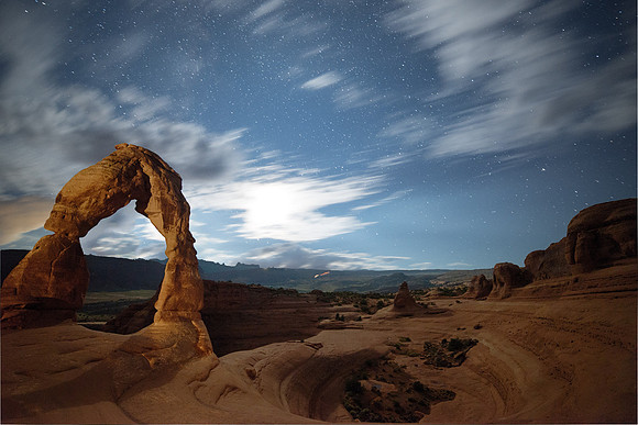 Delicate Arch moonlit