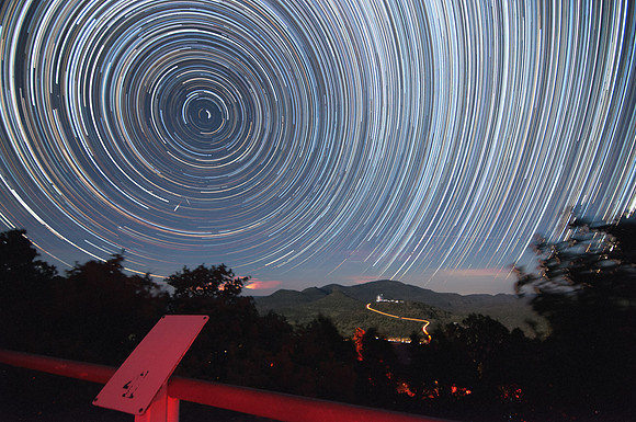 Startrails over Mt. Fowlkes
