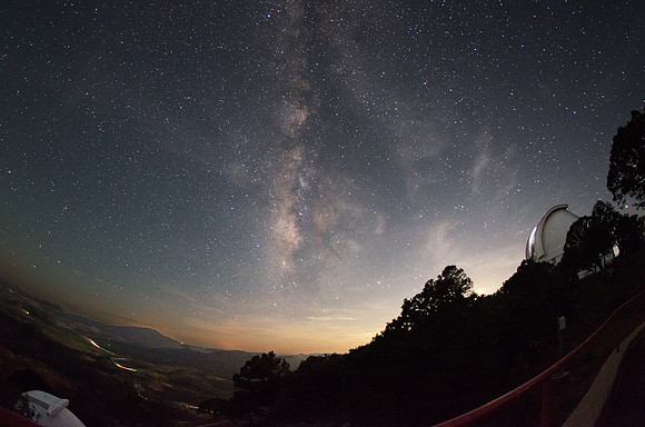 Moonset at the Davis Mountains